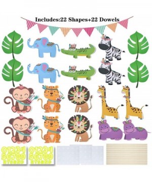 Animal Party Decration-Animal Birthday Party Centerpiece Sticks-Jungle Safari Animal Table Topper Cutouts for Baby Showers Ki...