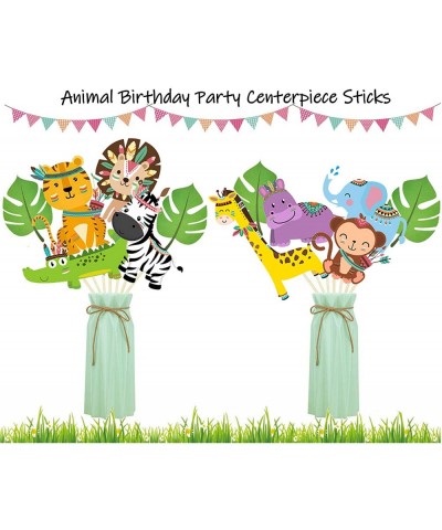 Animal Party Decration-Animal Birthday Party Centerpiece Sticks-Jungle Safari Animal Table Topper Cutouts for Baby Showers Ki...