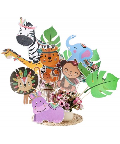 Animal Party Decration-Animal Birthday Party Centerpiece Sticks-Jungle Safari Animal Table Topper Cutouts for Baby Showers Ki...