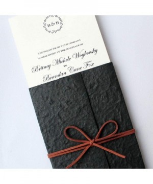 Vintage Black Wedding Invitations with Envelopes Rustic Invitations for Unique Wedding Theme Envelopes Included Super Quality...