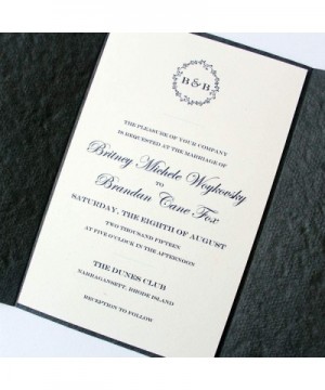 Vintage Black Wedding Invitations with Envelopes Rustic Invitations for Unique Wedding Theme Envelopes Included Super Quality...