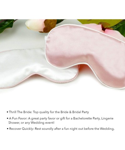 Bridal Party Favors Supplies -Glam White Glitter Bride Squad Sleep Mask - Bachelorette Party Sleep Mask - Rose Gold Blush w/W...