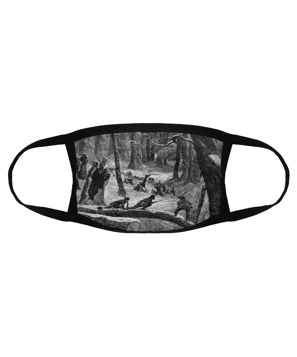 Pioneers Hunting in/Reusable Face Mouth Scarf Cover Protection №IS011734 - Pioneers Hunting in the Forest Early American Vict...