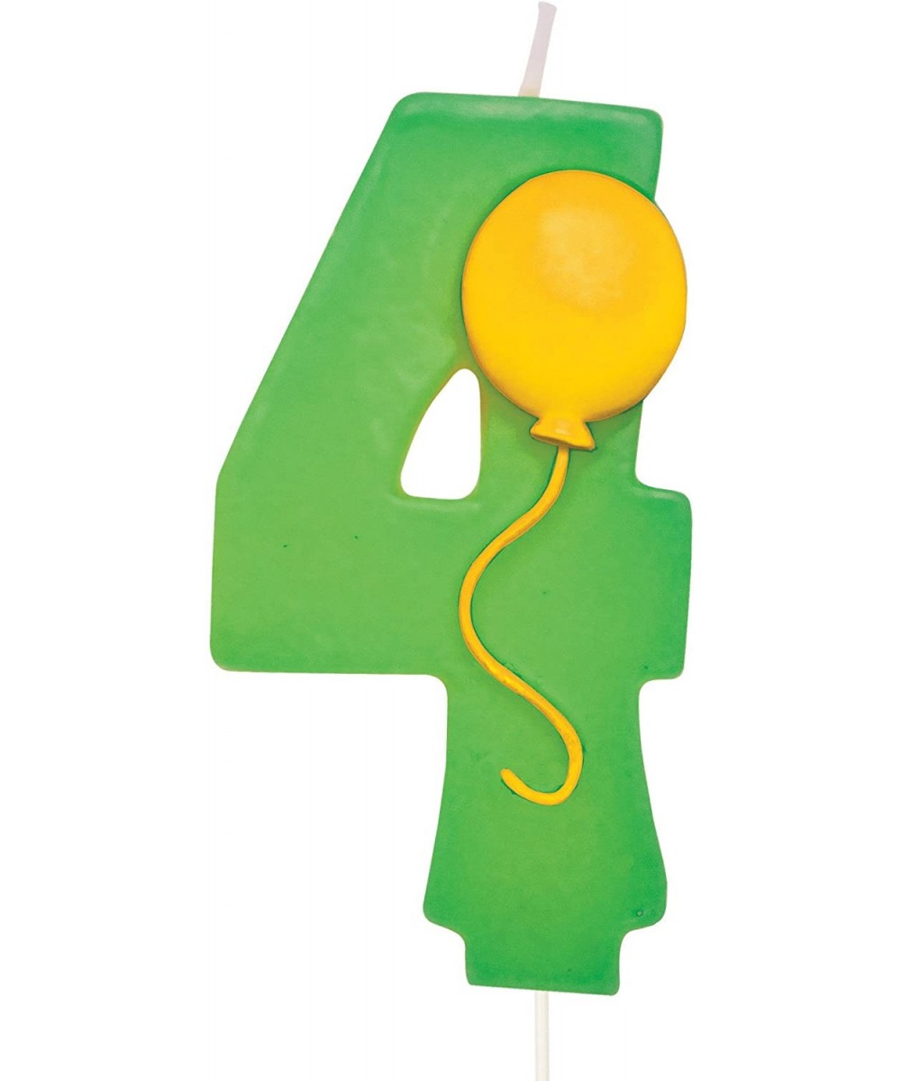 Numerical Balloon Candle- 3"- Green - CV11CE9XUDL $6.25 Cake Decorating Supplies