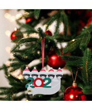 2020 Christmas Pendant Hanging Tree with Family Members Holiday Creative Free Personalizing Decoration Gift (A-Black5- 1PC) -...