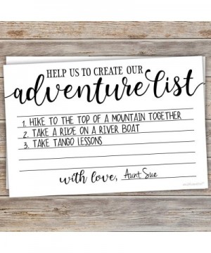 50 Our Adventure List Suggestion Cards for Bride and Groom - Wedding- Engagement Party or Bridal Shower - CW18YC7AY49 $8.76 P...