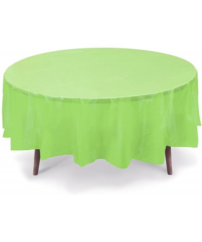 12 Pack 84" Round Plastic Table Cover- Plastic Table Cloth Reusable (PEVA) (Lime Green) - Lime Green - CX184LXRECK $13.73 Tab...