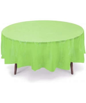 12 Pack 84" Round Plastic Table Cover- Plastic Table Cloth Reusable (PEVA) (Lime Green) - Lime Green - CX184LXRECK $13.73 Tab...