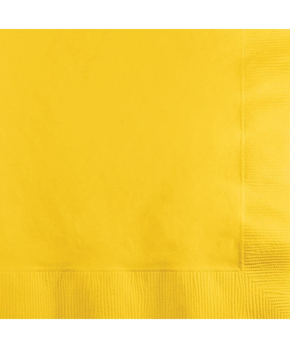 Celebrations Solid Color Beverage Napkins- School Bus Yellow - CD11JB4SH5D $9.14 Tableware