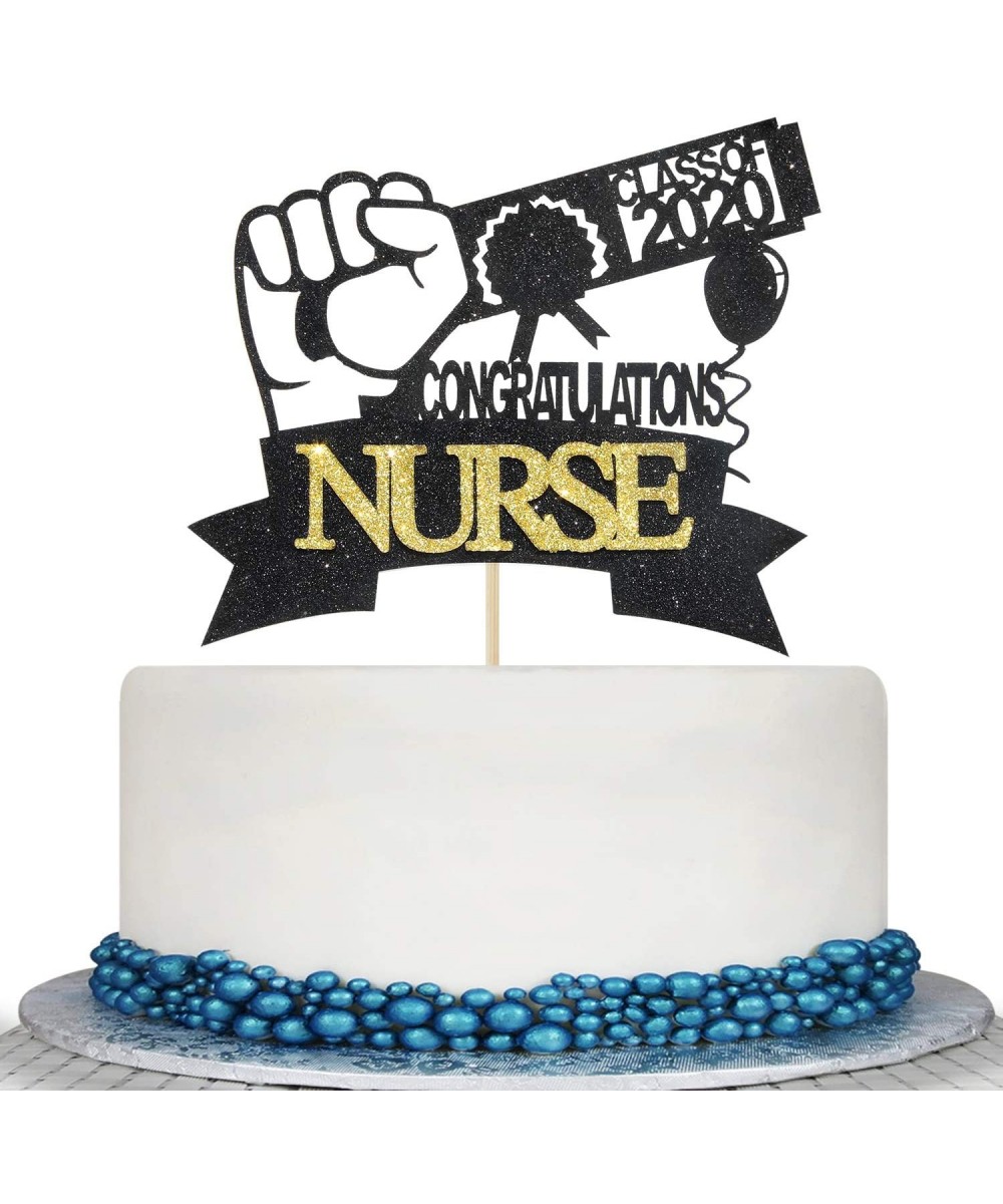2020 Graduation Nurse Cake Topper - Medical Science High School/College Graduate Congratulations Cake Decorations-Congrats RN...