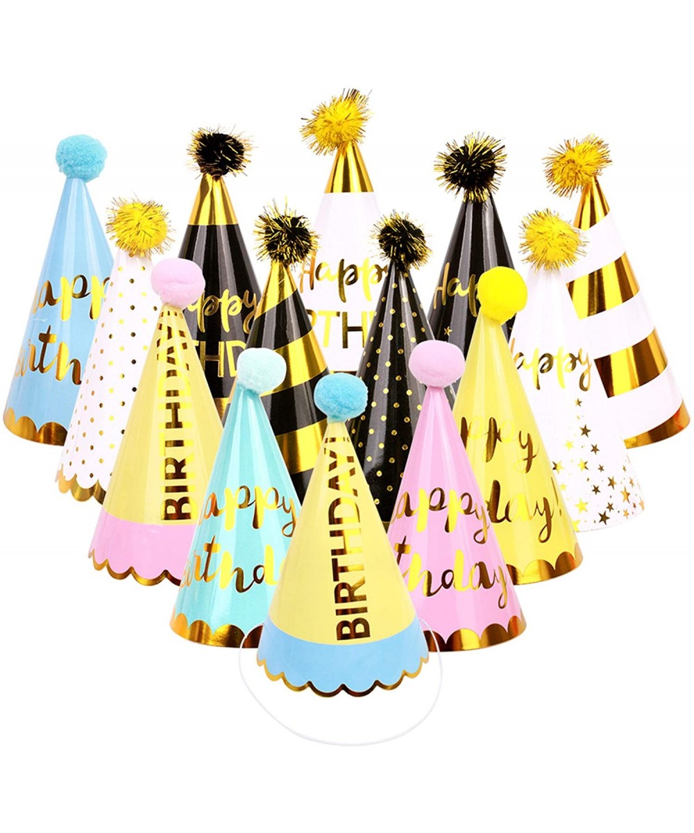 14 Colors Mixed Birthday Party Hats Adorable Party Cone Hats for Kids Birthday Party Decorations - CX190G8427N $7.56 Party Hats