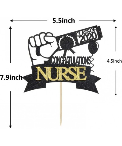 2020 Graduation Nurse Cake Topper - Medical Science High School/College Graduate Congratulations Cake Decorations-Congrats RN...