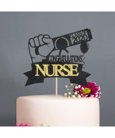 2020 Graduation Nurse Cake Topper - Medical Science High School/College Graduate Congratulations Cake Decorations-Congrats RN...