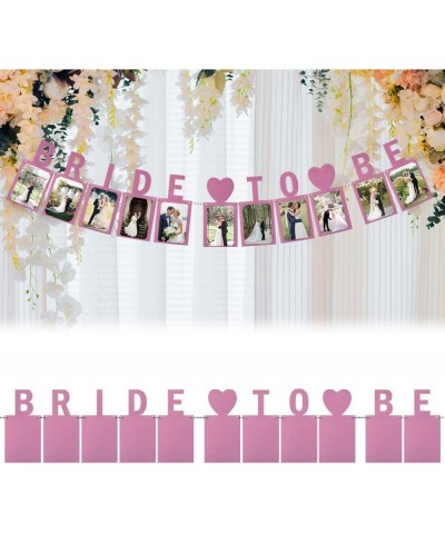 Bride to Be Photo Banner - Pink Wedding Sign Engagement Bridal Shower Party Decoration Supplies - Pink - CV18Q0U7WCT $7.83 Ba...