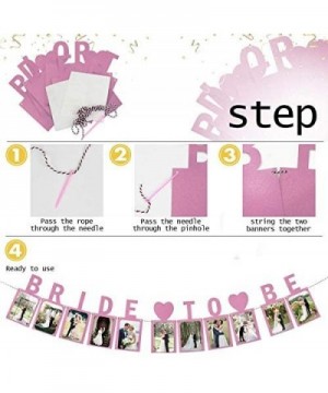 Bride to Be Photo Banner - Pink Wedding Sign Engagement Bridal Shower Party Decoration Supplies - Pink - CV18Q0U7WCT $7.83 Ba...