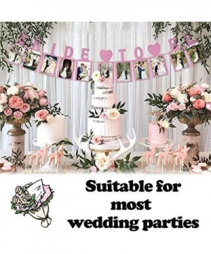 Bride to Be Photo Banner - Pink Wedding Sign Engagement Bridal Shower Party Decoration Supplies - Pink - CV18Q0U7WCT $7.83 Ba...