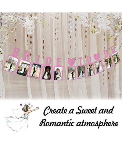 Bride to Be Photo Banner - Pink Wedding Sign Engagement Bridal Shower Party Decoration Supplies - Pink - CV18Q0U7WCT $7.83 Ba...