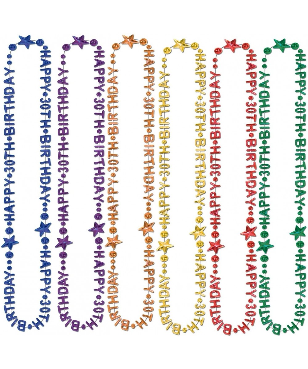 12-Pack "30th" Birthday Beads-of-Expression Party Item- 36-Inch - CQ11HURK5U3 $11.60 Favors