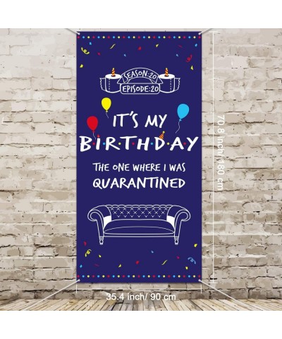 Quarantine Theme Birthday Party Decoration Door Banner Backdrop - Blue - CD19IILG4O4 $5.70 Banners