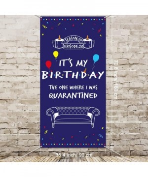 Quarantine Theme Birthday Party Decoration Door Banner Backdrop - Blue - CD19IILG4O4 $5.70 Banners