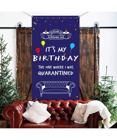 Quarantine Theme Birthday Party Decoration Door Banner Backdrop - Blue - CD19IILG4O4 $5.70 Banners