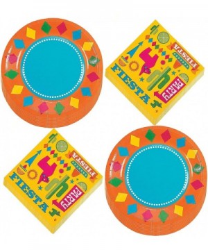 Fiesta Party Supplies - Bright Fiesta Paper Dessert Plates and Beverage Napkins (Serves 16) - Bright Fiesta Paper Dessert Pla...