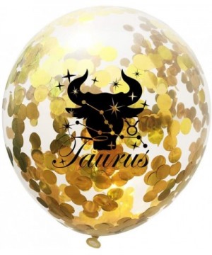 15pcs 12 Constellation Balloons Taurus Balloons Gold Confetti Balloons for Constellation Zodiac Themed Party Birthday Party D...