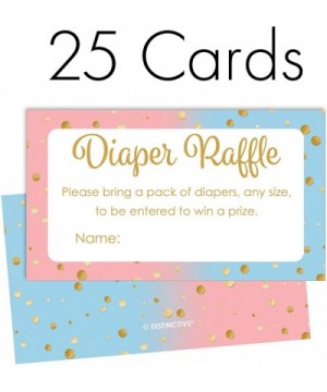 Baby Gender Reveal Party Diaper Raffle Tickets - Invitation Inserts - 25 Cards - CN1803HUZ7H $8.24 Invitations
