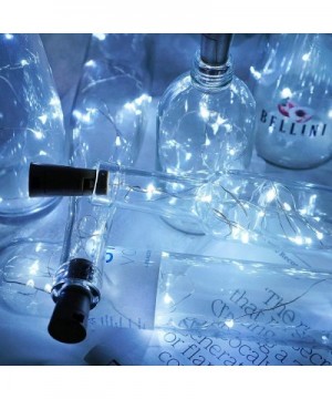 Wine Bottle Lights with Cork- Battery Operated 20 LED Cork Shape Silver Wire Colorful Fairy Mini String Lights(No Bottles) fo...