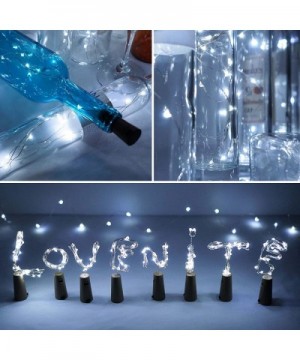 Wine Bottle Lights with Cork- Battery Operated 20 LED Cork Shape Silver Wire Colorful Fairy Mini String Lights(No Bottles) fo...