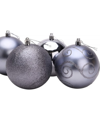 5-100mm Large Baubles - Shiny- Matte & Glitter Design - Christmas Decorations (Graphite Grey) - Graphite Grey - CZ18IDDTOKS $...