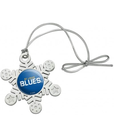 NHL St. Louis Blues Logo Metal Snowflake Christmas Tree Holiday Ornament - C61962UW0R6 $8.22 Ornaments