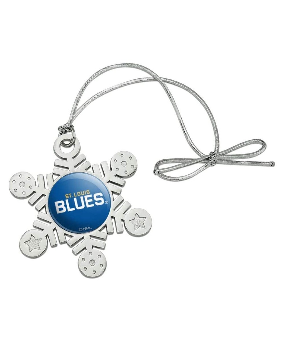 NHL St. Louis Blues Logo Metal Snowflake Christmas Tree Holiday Ornament - C61962UW0R6 $8.22 Ornaments