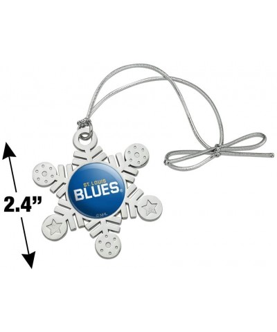 NHL St. Louis Blues Logo Metal Snowflake Christmas Tree Holiday Ornament - C61962UW0R6 $8.22 Ornaments