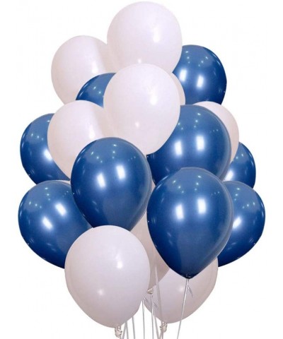 12 Inch Navy Blue and White Balloons Latex Party Balloons-Pack of 50 - 12-navy Blue and White - C219GNUHH5N $5.77 Balloons