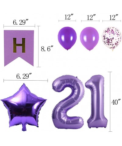 21st Birthday Party Decorations Kit Happy Birthday Banner with Number 21 Birthday Balloons for Birthday Party Supplies 21st P...