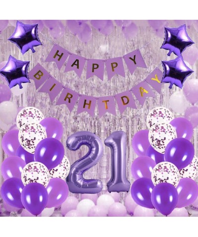 21st Birthday Party Decorations Kit Happy Birthday Banner with Number 21 Birthday Balloons for Birthday Party Supplies 21st P...