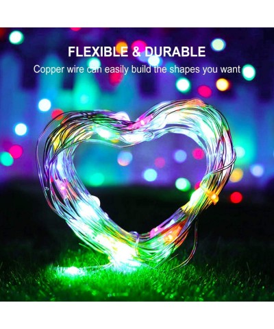 2 Pack Multicolor Fairy Lights Battery Operated - 66ft 200 LED Remote Control Fairy String Lights- 8 Mode Fairy Lights for In...