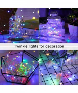 2 Pack Multicolor Fairy Lights Battery Operated - 66ft 200 LED Remote Control Fairy String Lights- 8 Mode Fairy Lights for In...