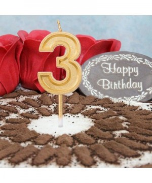 Gold Glitter Happy Birthday Cake Candles Number Candles Number 0 Birthday Candle Cake Topper Decoration for Party Kids Adults...