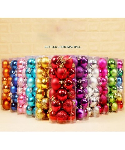 24 Pack Christmas Balls Ornaments for Xmas Tree- 1.18" Multicolor Ball Christmas Tree Decorations Hanging Ball for Holiday We...