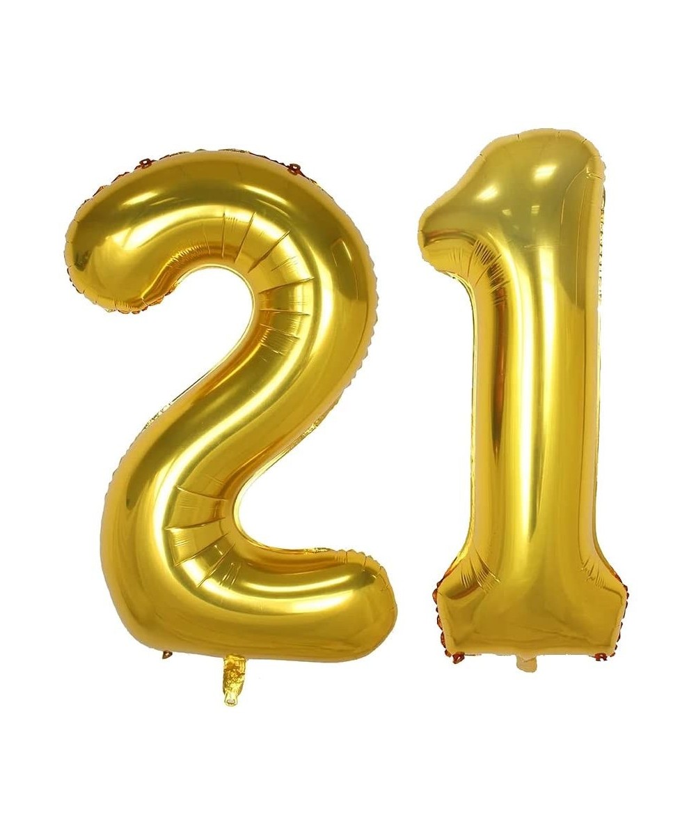 40inch Gold Number 21 Balloon Party Festival Decorations Birthday Anniversary Jumbo foil Helium Balloons Party Supplies use T...