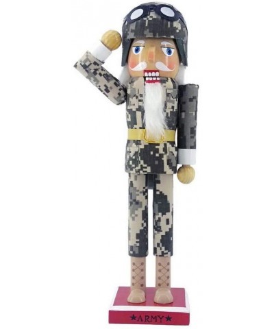 14-inch Wooden Nutcrackers Christmas Decoration Figures Home Décor (Army Soldier) - Army Soldier - CV19ES220GT $21.90 Nutcrac...