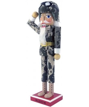 14-inch Wooden Nutcrackers Christmas Decoration Figures Home Décor (Army Soldier) - Army Soldier - CV19ES220GT $21.90 Nutcrac...