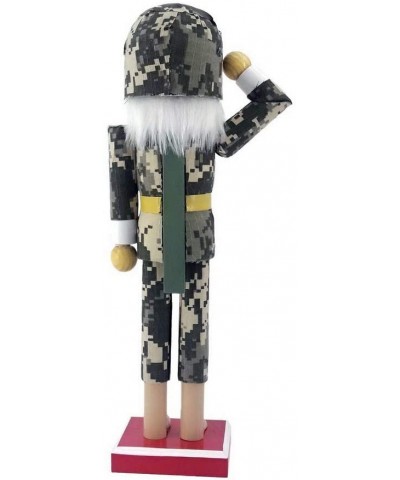 14-inch Wooden Nutcrackers Christmas Decoration Figures Home Décor (Army Soldier) - Army Soldier - CV19ES220GT $21.90 Nutcrac...