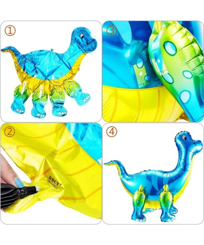 3 Pieces 3D Dinosaur Balloons Standing Dinosaur Balloons Foil Dinosaur Inflatable Balloons for Dinosaur Jungle Themed Birthda...