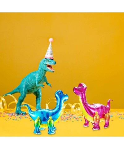 3 Pieces 3D Dinosaur Balloons Standing Dinosaur Balloons Foil Dinosaur Inflatable Balloons for Dinosaur Jungle Themed Birthda...