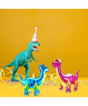 3 Pieces 3D Dinosaur Balloons Standing Dinosaur Balloons Foil Dinosaur Inflatable Balloons for Dinosaur Jungle Themed Birthda...