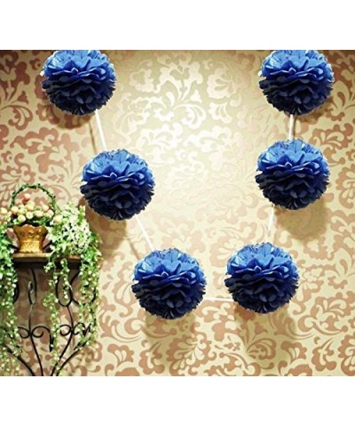 EZ-Fluff 6" Dark Navy Blue Hanging Tissue Paper Flower Pom Pom- Party Garland Decoration - Dark Blue - CB11HCR8G43 $5.75 Tiss...