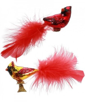 Christmas Ornaments 2020- Cute Cardinal Couple- Blown Glass- Set of 2 - Cardinal Couple - CZ195Y4IGMI $20.50 Ornaments